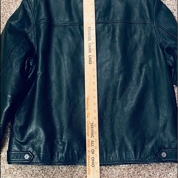 🌟3xHP🌟2010 Guess Black Pebbled Leather Zipper Jacket L - Picture 15 of 16